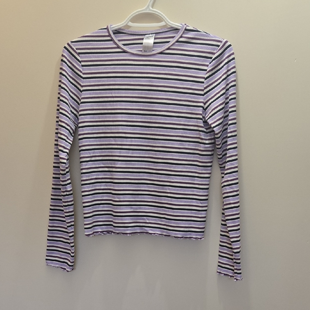 Stetchy Striped Long Sleeve Shirt